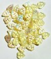 50 10x8mm Transparent Matte Light Topaz AB Leaf Beads